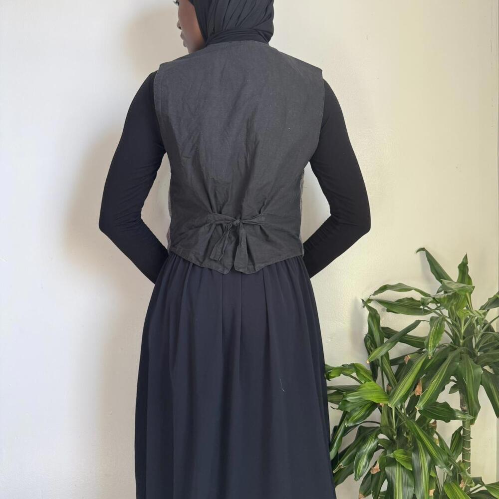 Vintage wool V-neck button down sleeveless waistcoat vest‎ size M - Picture 4 of 5